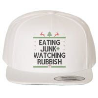 Eating Junk Watching Rubbish Funny Christmas Wool Snapback Cap