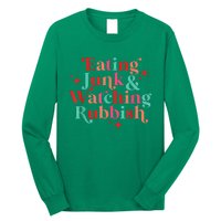 Eating Junk & Watching Rubbish Funny Christmas Long Sleeve Shirt