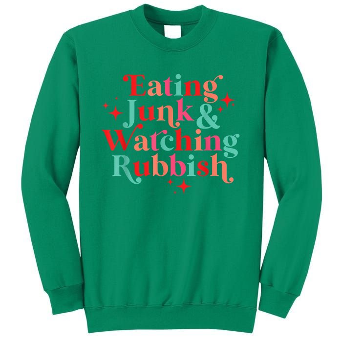 Eating Junk & Watching Rubbish Funny Christmas Sweatshirt