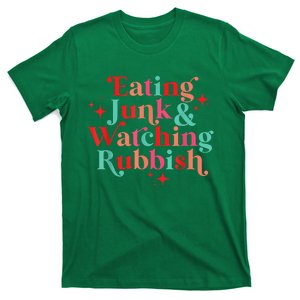 Eating Junk & Watching Rubbish Funny Christmas T-Shirt