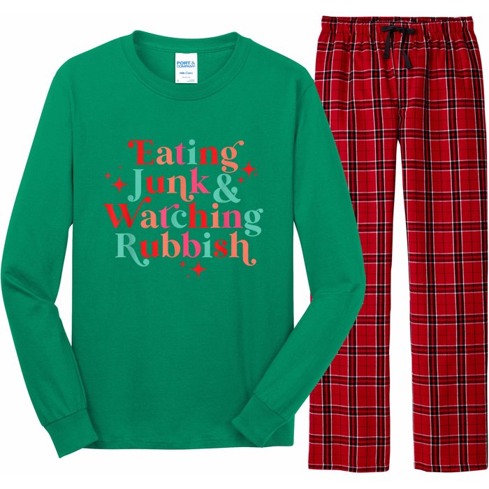 Eating Junk & Watching Rubbish Funny Christmas Long Sleeve Pajama Set