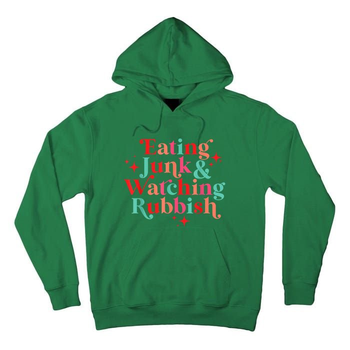 Eating Junk & Watching Rubbish Funny Christmas Tall Hoodie