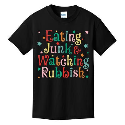 Eating Junk Xmas Food And Watching Rubbish Christmas Funny Kids T-Shirt