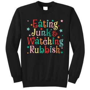 Eating Junk Xmas Food And Watching Rubbish Christmas Funny Sweatshirt