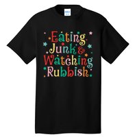 Eating Junk Xmas Food And Watching Rubbish Christmas Funny Tall T-Shirt