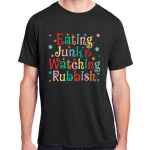 Eating Junk Xmas Food And Watching Rubbish Christmas Funny Adult ChromaSoft Performance T-Shirt