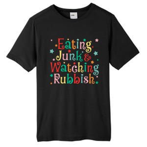 Eating Junk Xmas Food And Watching Rubbish Christmas Funny Tall Fusion ChromaSoft Performance T-Shirt