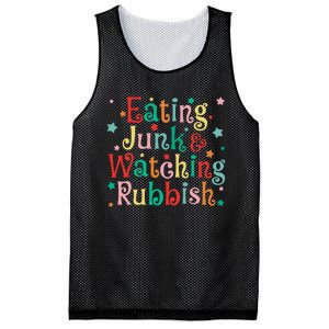 Eating Junk Xmas Food And Watching Rubbish Christmas Funny Mesh Reversible Basketball Jersey Tank