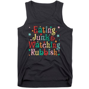 Eating Junk Xmas Food And Watching Rubbish Christmas Funny Tank Top