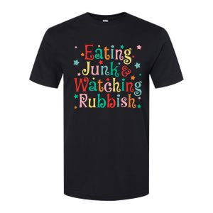 Eating Junk Xmas Food And Watching Rubbish Christmas Funny Softstyle CVC T-Shirt