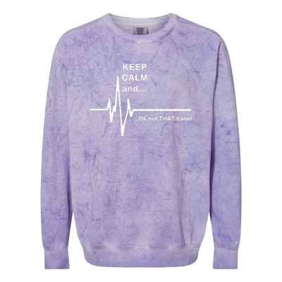 ECG Keep Calm And... Hilarious Heart Rate Colorblast Crewneck Sweatshirt