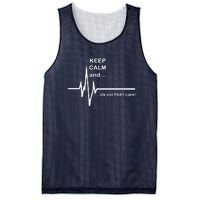 ECG Keep Calm And... Hilarious Heart Rate Mesh Reversible Basketball Jersey Tank