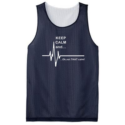 ECG Keep Calm And... Hilarious Heart Rate Mesh Reversible Basketball Jersey Tank