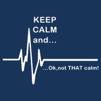 ECG Keep Calm And... Hilarious Heart Rate Premium T-Shirt