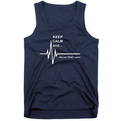 ECG Keep Calm And... Hilarious Heart Rate Tank Top