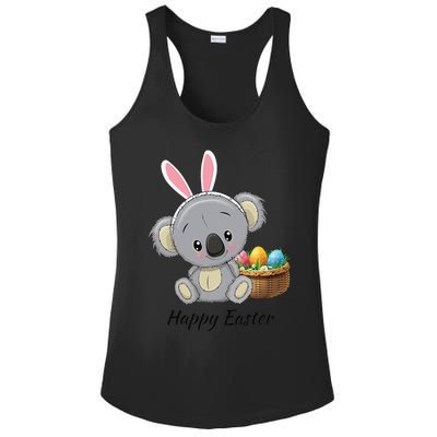 Easter Koala, Cute Kawaii Style, Rabbit Ears, Basket Of Ears Ladies PosiCharge Competitor Racerback Tank