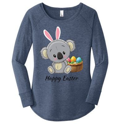 Easter Koala, Cute Kawaii Style, Rabbit Ears, Basket Of Ears Women's Perfect Tri Tunic Long Sleeve Shirt