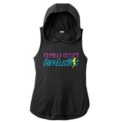 Edward Korft Goes Electric Edward Korft Merch Ladies PosiCharge Tri-Blend Wicking Draft Hoodie Tank