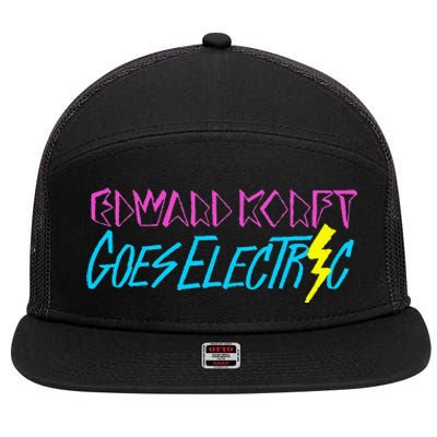 Edward Korft Goes Electric Edward Korft Merch 7 Panel Mesh Trucker Snapback Hat