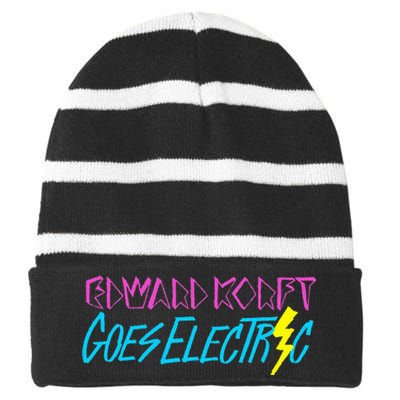 Edward Korft Goes Electric Edward Korft Merch Striped Beanie with Solid Band