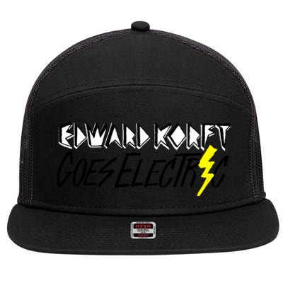 Edward Korft Goes Electric Edward Korft Merch 7 Panel Mesh Trucker Snapback Hat