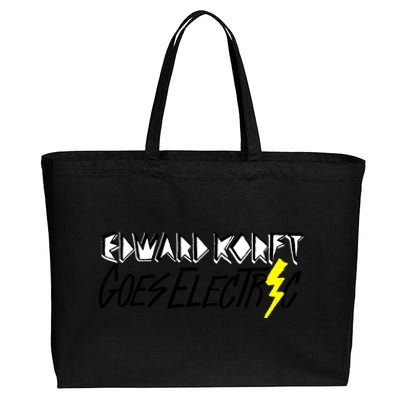 Edward Korft Goes Electric Edward Korft Merch Cotton Canvas Jumbo Tote