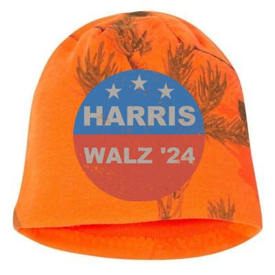 Elect Kamala Harris And Vice President Tim Walz Distressed Gift Kati - Camo Knit Beanie