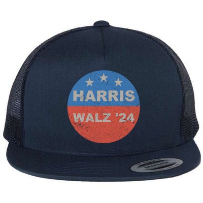 Elect Kamala Harris And Vice President Tim Walz Distressed Gift Flat Bill Trucker Hat