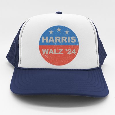 Elect Kamala Harris And Vice President Tim Walz Distressed Gift Trucker Hat