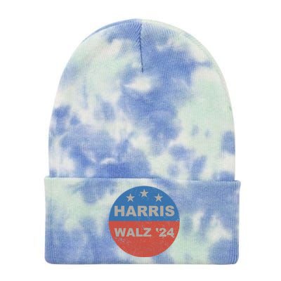 Elect Kamala Harris And Vice President Tim Walz Distressed Gift Tie Dye 12in Knit Beanie