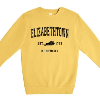 Elizabethtown Kentucky Ky Vintage Athletic Sports Premium Crewneck Sweatshirt