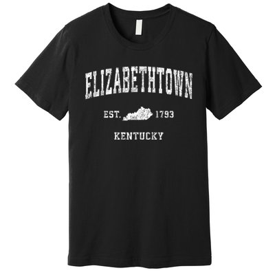 Elizabethtown Kentucky Ky Vintage Athletic Sports Premium T-Shirt