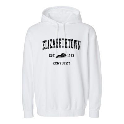 Elizabethtown Kentucky Ky Vintage Athletic Sports Garment-Dyed Fleece Hoodie