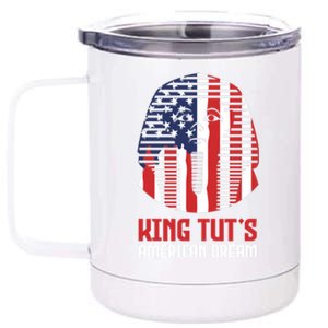 Egyptian King Statue Funny King Tut's American Dream Gift 12 oz Stainless Steel Tumbler Cup