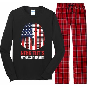 Egyptian King Statue Funny King Tut's American Dream Gift Long Sleeve Pajama Set