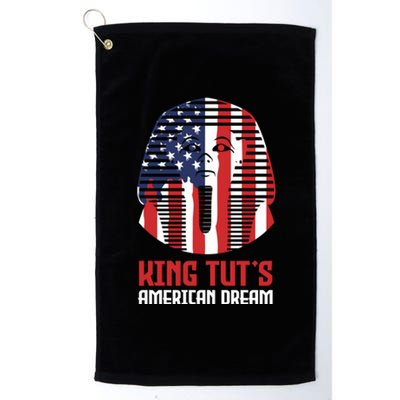 Egyptian King Statue Funny King Tut's American Dream Gift Platinum Collection Golf Towel