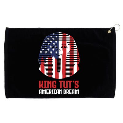 Egyptian King Statue Funny King Tut's American Dream Gift Grommeted Golf Towel