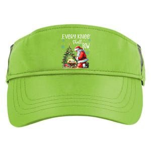 Every Knee Shall Bow Santa Christmas Nativity Scene Xmas Adult Drive Performance Visor