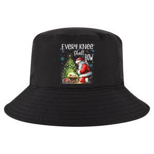 Every Knee Shall Bow Santa Christmas Nativity Scene Xmas Cool Comfort Performance Bucket Hat