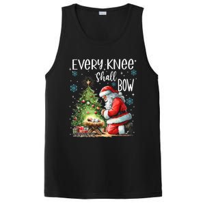 Every Knee Shall Bow Santa Christmas Nativity Scene Xmas PosiCharge Competitor Tank