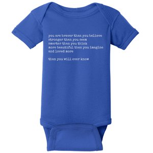 Ever Know 'S Inspirational Mom Tees Cute Quote Great Gift Baby Bodysuit