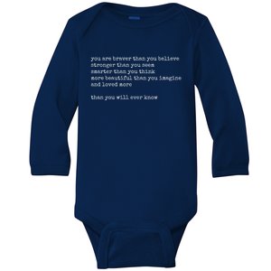 Ever Know 'S Inspirational Mom Tees Cute Quote Great Gift Baby Long Sleeve Bodysuit