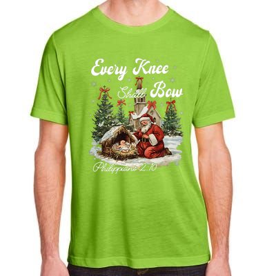 Every Knee Shall Bow Christian Christmas Adult ChromaSoft Performance T-Shirt