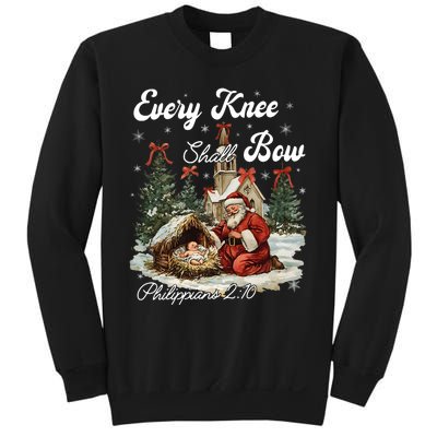 Every Knee Shall Bow Christian Christmas Sweatshirt