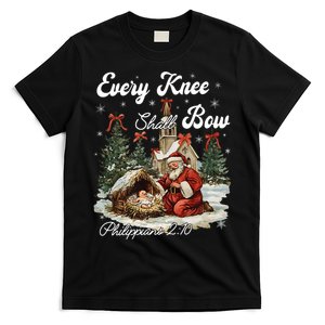 Every Knee Shall Bow Christian Christmas T-Shirt