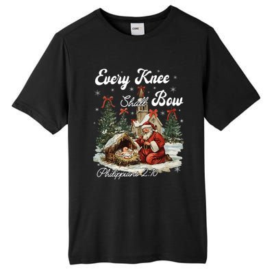 Every Knee Shall Bow Christian Christmas Tall Fusion ChromaSoft Performance T-Shirt