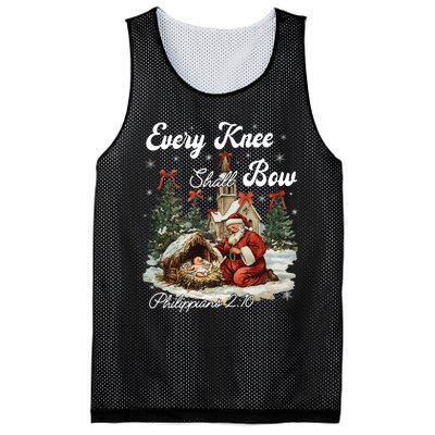 Every Knee Shall Bow Christian Christmas Mesh Reversible Basketball Jersey Tank