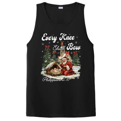 Every Knee Shall Bow Christian Christmas PosiCharge Competitor Tank