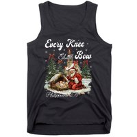 Every Knee Shall Bow Christian Christmas Tank Top