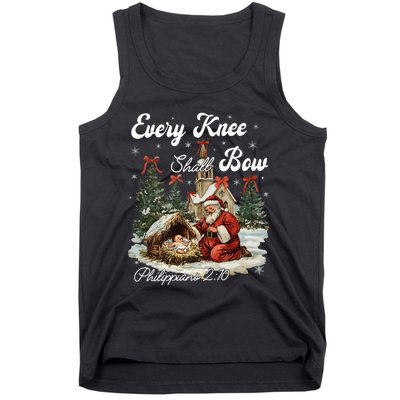 Every Knee Shall Bow Christian Christmas Tank Top